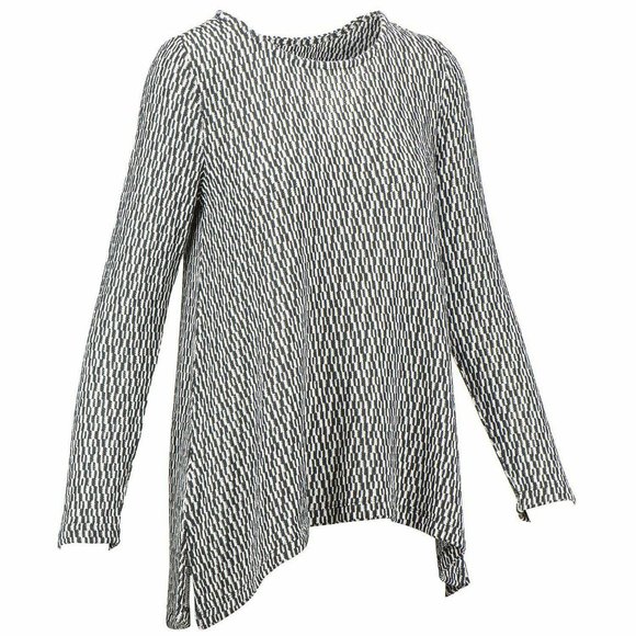 CHELSEA AND THEODORE  TEXTURED TUNIC  WOMEN'S TOP  SIZE - L - Picture 3 of 3